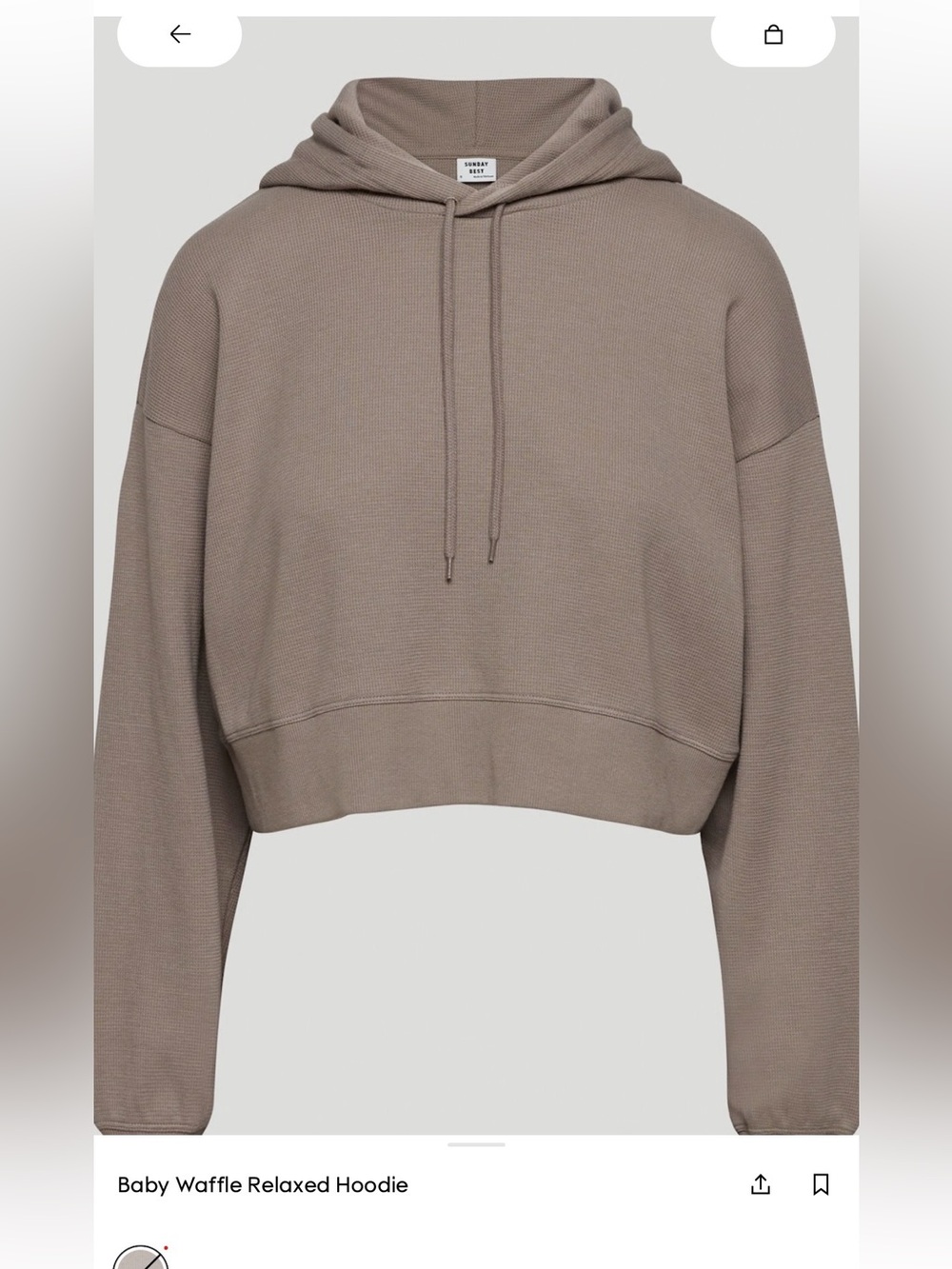 Sunday Best lavender cropped hoodie